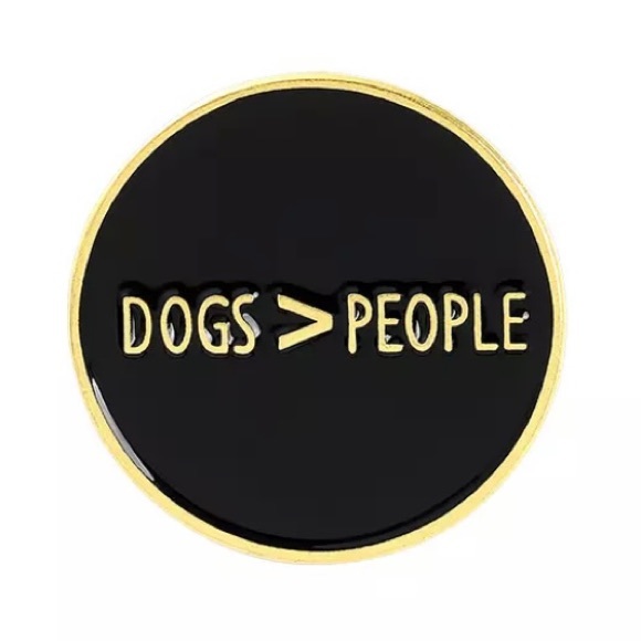 6/$30 Preferences Dogs > People Enamel Pin - Picture 1 of 2